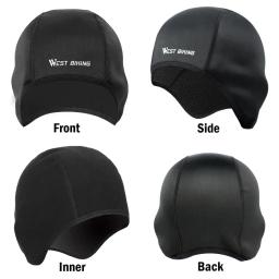 WEST BIKING-Boné de ciclismo térmico à prova de vento para homens e mulheres, forro do capacete, chapéu da motocicleta, MTB Headwear, corrida e esqui, inverno - Image 5