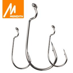 Meredith 50 pçs/lote pesca macio worm ganchos de aço alto carbono ampla super bloqueio anzóis isca softjerk ganchos 8 # -5/0 Equipamento de pesca - Image 1