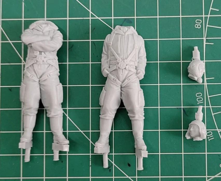 Resina Figura Kit Modelo para DIY, Modelagem Hobby Coleção, Diorama Pilot 2 Desmontado e Sem Pintado, Miniaturas, Escala 1:32 - Image 1