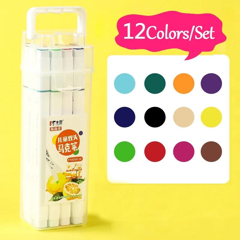 Conjunto de dupla cabeçada oleosa marcador, desenho do esboço à base de álcool, Graffiti Art Marker para Manga, Arte Escolar Suprimentos, 36 cores, 48 cores, 80 cores, 168 cores - Image 1