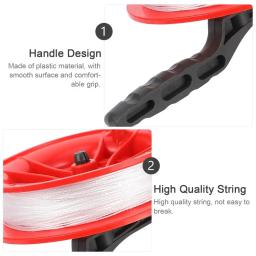 Plástico voando Kite String com carretel, alta qualidade, vermelho e preto, Outdoor Sports Acessórios, 2pcs - Image 5