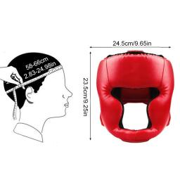 Capacete de boxe de couro para adultos e crianças, karatê, muay thai, sanda, treinamento, guarda-cabeça, taekwondo, novo - Image 5