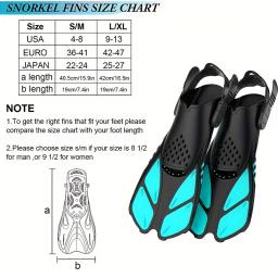 Aletas de snorkel ajustáveis para adultos, nadadeiras, silicone curto, sapatos de mergulho, salto aberto, sapatos de praia, fivelas profissionais - Image 6