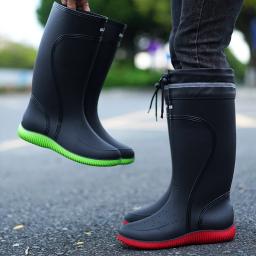 Botas de chuva de alta qualidade para homens e mulheres, impermeáveis e impermeáveis, com comprimento curto e médio de bezerro, botas de borracha antiderrapante - Image 2