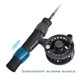 Leo 51cm vara de pesca carretel conjunto combinado vara de pesca portátil com carretel ultra-curto antiderrapante aperto equipamento pesca pescador engrenagem - Image 5