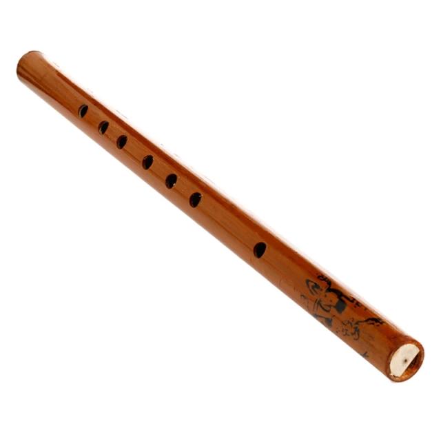 Clarinete Tradicional de Bambú com 6 Buracos - Instrumento Musical para Estudantes na Cor Madeira #35/14l