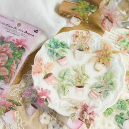 Impermeável Vintage Botânico Samambaia Folha Adesivos Set, Transparente PET Plant, Scrapbook Adesivos para DIY Jornal Decoração, 30 pcs - Image 2