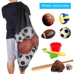 Saco De Esportes De Malha De Cordão, Mochila De Basquete, Futebol, Futebol, Voleibol, Sacos De Armazenamento, Equipamento De Natação - Image 3