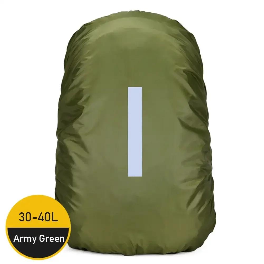 Mochila reflexiva à prova d'água 30-40l, capa de chuva para esportes ao ar livre, noite, ciclismo, luz de segurança, capa de chuva, acampamento, caminhadas - Image 1