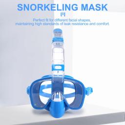 Dobrável Snorkel Mergulho Máscara Set, Dry Top Sistema e Camera Mount, Anti-Fog Professional Snorkeling Gear - Image 6