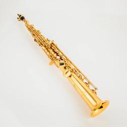 JK-keilwerth-Latão saxofone soprano reta, Bb Sax Flat, instrumento de sopro, Shell Natural, Key Carve Pattern, ST90 - Image 1