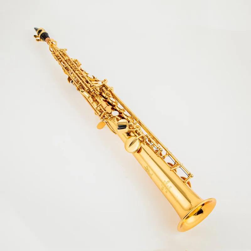 JK-keilwerth-Latão saxofone soprano reta, Bb Sax Flat, instrumento de sopro, Shell Natural, Key Carve Pattern, ST90 - Image 1