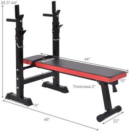 Multi-Function Dobrável Incline Bench Press com Pesos, Força Workout Catches, Levantamento Ajustável, Ginásio Exercício - Image 4