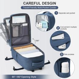 Mochila de viagem avião de curta distância ryanair cabine saco 40x20x25 mochila das mulheres dos homens lazer escola bolsa para portátil bagagem de mão - Image 3
