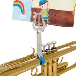 M MBAT Clipe de trompete braçadeira em folha de suporte de partitura durável metal leve instrumento de latão pasta de trombone acessórios universais - Image 1