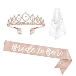 Conjunto de decorações para festa de despedida de solteira, ouro rosa, noiva para ser, kit de decorações para festa de despedida de solteira em ouro rosa - Image 1