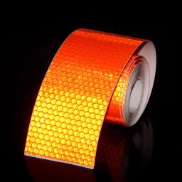 Alta Visibilidade Bicicleta Refletor Adesivo, Laranja Ciclismo Roda Rim Fitas Reflexivas, auto-adesivo decalque, filme DIY para carro, 10m, 5cm - Image 5