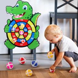 Montessori Lance Esporte Slingshot Alvo Sticky Ball Dartboard Basketball Board Games Educacional Jogo das crianças ao ar livre brinquedo - Image 5