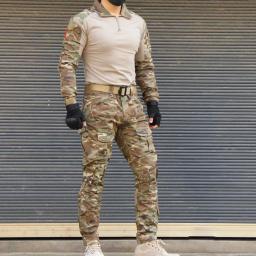 Uniforme tático ternos milit camuflagem ao ar livre terno camisas de caça calças treinamento peixe airsoft paintball conjuntos roupas - Image 3