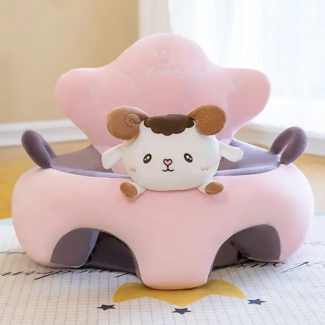 Capa de Sofá para Bebê, Confortável Cadeira de Pelúcia para Crianças, Ninho para Pequenos, Lavável e Sem Berço de Recheio, Ideal para Aprender a Sentar