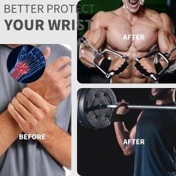 Luvas esportivas de treino para levantamento de peso, com envoltórios de pulso integrados, proteção completa da palma, aderência ideal para exercícios de ginástica, treinamento cruzado - Image 5