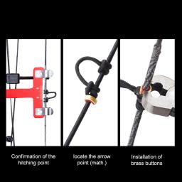 Tiro com arco Ferramenta de Ajuste para Recurvo, Bow String Nocking Points Alicate, T Squares Tuning Régua, Composto Bowstring Acessórios - Image 6