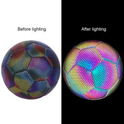 Bolas de futebol luminosas para meninos e meninas, noite escura, led, borracha, reflexivo, brilhante, esportes, brinquedo, tamanho 4, 5 - Image 5