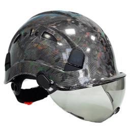 ABS Capacete De Segurança Com Óculos De Proteção, Cap Trabalho De Construção, Chapéu De Proteção, Escalada Equitação, Trabalho Ao Ar Livre, Capacete De Resgate, CR08X - Image 3