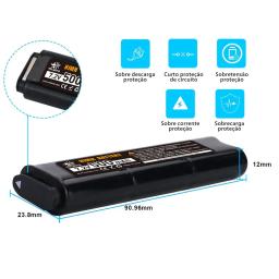 Bateria para CYMA Airsoft, bateria para CYMA, 500mAh, Ni-MH, CM030, CM121, CM122, CM123, CM125, CM126, CM127, Marui, 18C, P8, AEG, M81, M84, TM, 2, 3N, 6S, 6S - Image 3