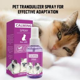 Spray de Limpeza Anti-Stress para Gatos, Suprimentos de Limpeza para Saúde de Gato, Lubrificante Antistress, Emoções, 60ml - Image 5