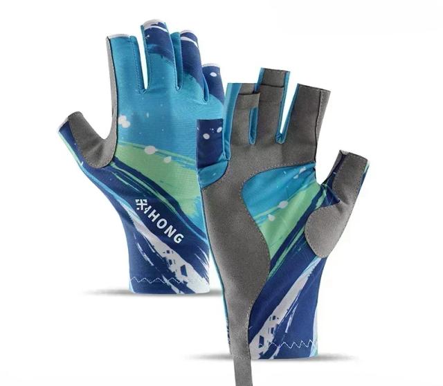 Luvas Fingerless para Proteção Solar: Ideal para Pesca e Atividades ao Ar Livre para Homens e Mulheres