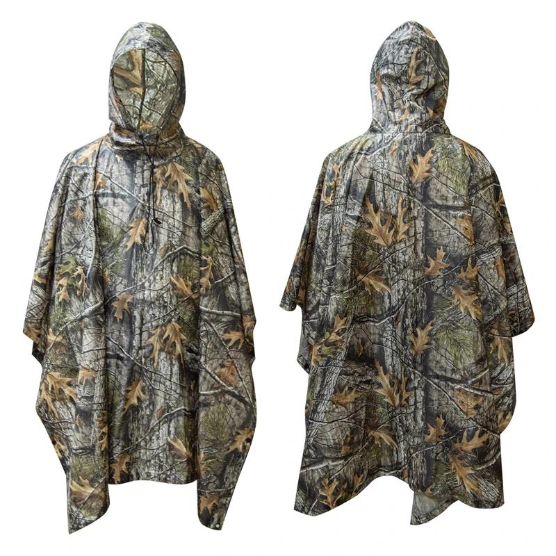 Impermeável Camo com Zíper para Homens e Mulheres, Impermeável, Capa de Chuva, Tenda do Toldo, Poncho de Chuva para Motocicleta, Militar, Impermeável - Image 1