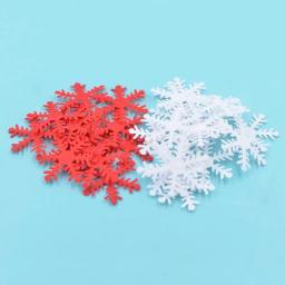 100 pçs 25mm tecido de feltro não tecido apliques de floco de neve para casamento/festa/decoração de natal árvore ornamento remendos acessórios diy - Image 5