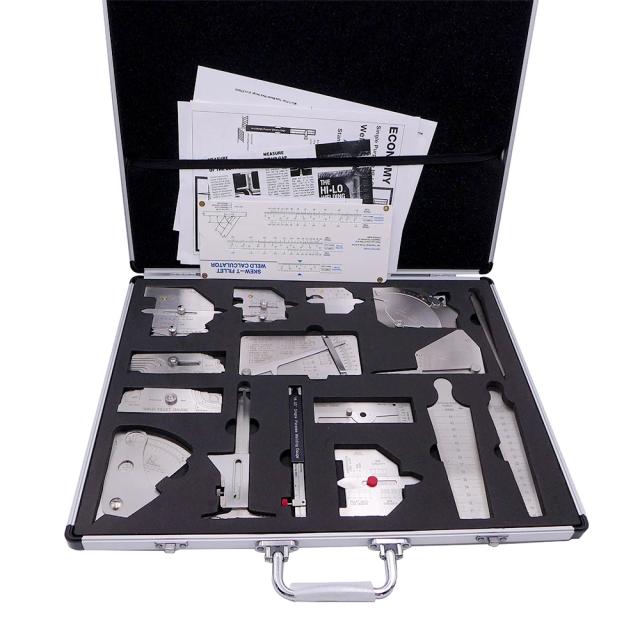 Kits de Medição para Soldagem com 16 Peças - Pinças de Inspeção e Ferramentas Combinadas
