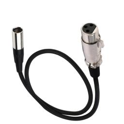 Mini xlr 3pin macho para xlr 3pin cabo de áudio fêmea folha de alumínio blindado fio de cobre cabo de linha de áudio para câmeras de microfone - Image 2