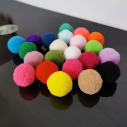 Brinquedo elástico bola de pele para gato, Cat interativo suprimentos, cor mista, poliéster, 10 pcs/set, 20 pcs/set, 30 pcs/set - Image 5