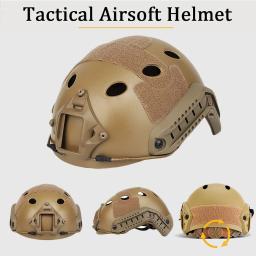 Conjunto de capacete tático de airsoft com capacete rápido balaclava máscara de malha de aço capacete tático capacete óculos de visão noturna montagem L4G24 - Image 2