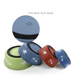 Tigela de comida para animais de estimação em aço inoxidável, Alimentador de água antiderrapante espessada dupla camada, Bacia universal para cães e gatos - Image 5