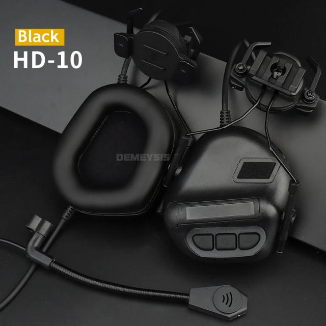 Fones de Ouvido Táticos para Capacete: Proteção Rápida para Caça e Airsoft com PTT
