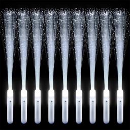 Varinhas de fibra LED com luz branca, vara luminosa luminosa, decoração de festa de casamento e aniversário, presentes infantis, 26cm - Image 1
