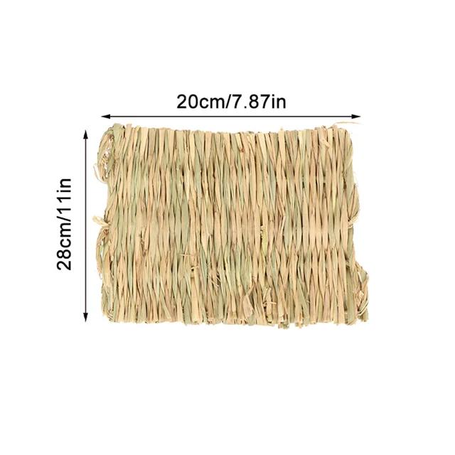 Tapete de feno tecido para coelhos, Cama de palha natural, Gaiola de descanso, Fit para cobaia, Chinchilla, Hamster, Rato, Animal pequeno - Image 1