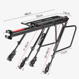 50-100kg porta-bagagens de bicicleta rack de alumínio carga rack traseiro prateleira ciclismo selim saco titular suporte mtb instalar ferramentas - Image 6