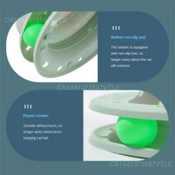 Brinquedos plásticos interativos para gatos, quatro camadas de trilha, suprimentos de treinamento intelectual, chapéu de brinquedo, componente do jogo, branco e verde - Image 6