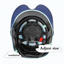 Capacete infantil para motociclismo, capacete de verão para meninos e meninas, capacete de ciclismo para esportes ao ar livre, quatro estações, tamanho ajustável 48-55cm - Image 6