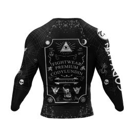 MMA camiseta e shorts conjunto para homens, boxe Rash Guard, ginásio esporte camisas, luta brasileira, crânio, jiu jitsu, MMA Rash Guard - Image 5