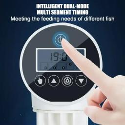 Alimentador automático de peixes com temporizador inteligente Alimentador elétrico de peixes Dispenser silencioso Auto Fish Food, 200ml Feed Box para viajar - Image 5