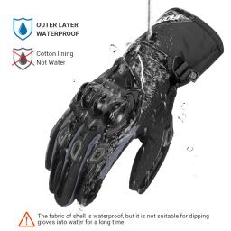 Luvas térmicas para motociclistas masculinas, luvas impermeáveis para motociclistas, luvas de motocross à prova de vento de couro, inverno 7 cores - Image 5