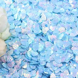 15 g/pacote iridescente glitter concha confetes para crianças meninas tema sereia festa de aniversário decoração mesa de chá de bebê dispersão 7mm - Image 4