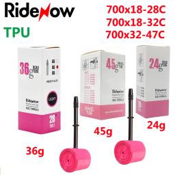 RideNow-TPU Tubo Interno para Bicicleta, Pneu De Bicicleta De Estrada, Câmera De Bicicleta MTB, 700x18, 23, 25, 28, 32, 35, 37, 40, 47C, 29x1.5, 1,75; 1,9 Pneu - Image 1