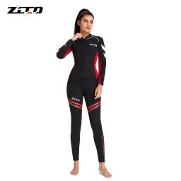 Fato de Mergulho Neoprene Long Sleeves, Snorkeling, Natação, Drifting, Surf, Desportos Aquáticos, 1 Peça Desgaste, Protetor Solar, 3mm - Image 5